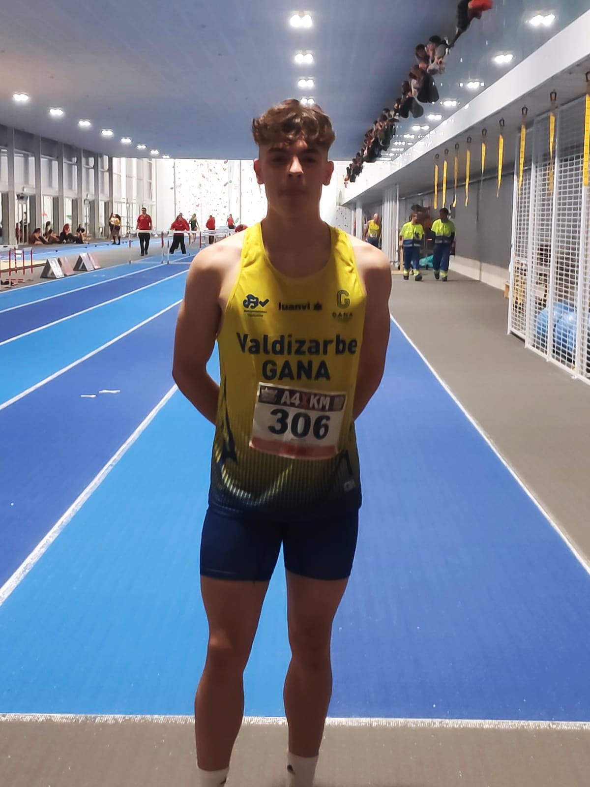 Aritz Go&ntilde;i, r&eacute;cord de Espa&ntilde;a en 60 metros vallas en PLP de Zizur